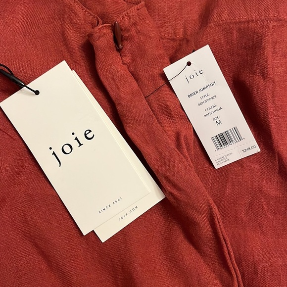 NEW JOIE - Brier cropped pleated linen jumpsuit - Picture 4 of 7